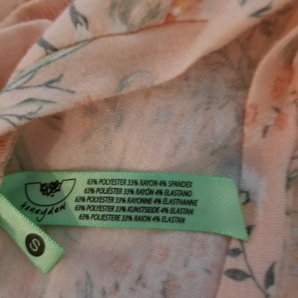 NWOT Honeydew Intimates Pajama Set Light Coral/Green Size Small - Picture 7 of 7